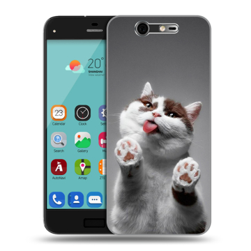 Силиконовый чехол на ZTE Blade S7 с принтом Коты