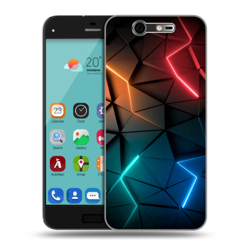 Силиконовый чехол на ZTE Blade S7 с принтом Абстракция неон Силиконовый чехол на ZTE Blade S7 с принтом Абстракция неон