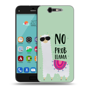 Силиконовый чехол на ZTE Blade S7 с принтом Лама