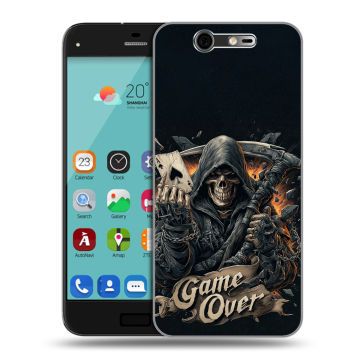Силиконовый чехол на ZTE Blade S7 с принтом Скелет карты