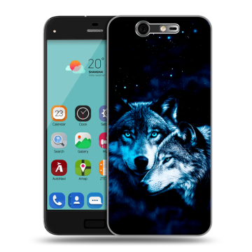 Силиконовый чехол на ZTE Blade S7 с принтом Волки
