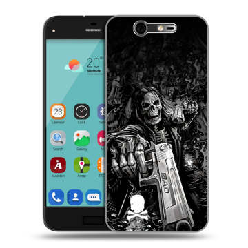 Силиконовый чехол на ZTE Blade S7 с принтом Скелет Силиконовый чехол на ZTE Blade S7 с принтом Скелет