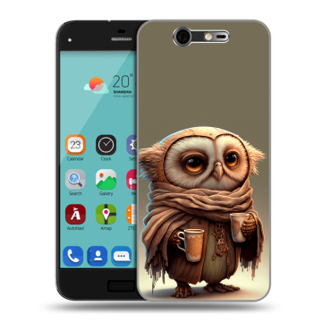 Силиконовый чехол на ZTE Blade S7 с принтом Сова