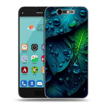 Силиконовый чехол на ZTE Blade S7 с принтом Листья