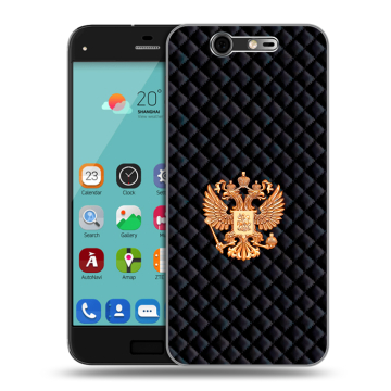 Силиконовый чехол на ZTE Blade S7 с принтом Герб России принт
