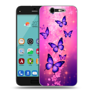Силиконовый чехол на ZTE Blade S7 с принтом Бабочки Силиконовый чехол на ZTE Blade S7 с принтом Бабочки