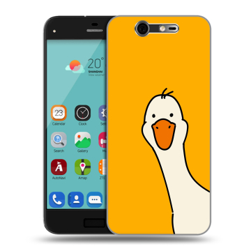 Силиконовый чехол на ZTE Blade S7 с принтом Утка