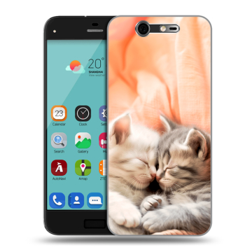 Силиконовый чехол на ZTE Blade S7 с принтом Котята