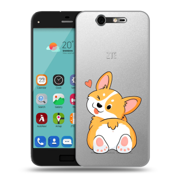 Силиконовый чехол на ZTE Blade S7 с принтом Корги Силиконовый чехол на ZTE Blade S7 с принтом Корги