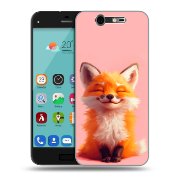 Силиконовый чехол на ZTE Blade S7 с принтом милая лиса Силиконовый чехол на ZTE Blade S7 с принтом милая лиса