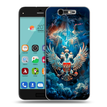Силиконовый чехол на ZTE Blade S7 с принтом Герб флаг России Силиконовый чехол на ZTE Blade S7 с принтом Герб флаг России