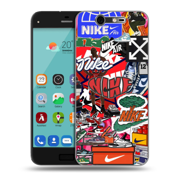 Силиконовый чехол на ZTE Blade S7 с принтом Найк Nike яркий Силиконовый чехол на ZTE Blade S7 с принтом Найк Nike яркий