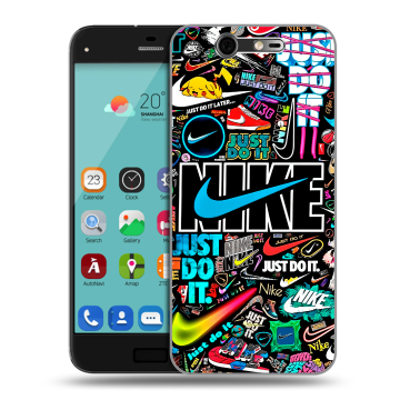 Силиконовый чехол на ZTE Blade S7 с принтом найк nike черный Силиконовый чехол на ZTE Blade S7 с принтом найк nike черный