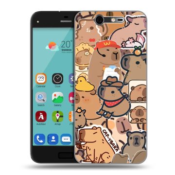 Силиконовый чехол на ZTE Blade S7 с принтом капибара