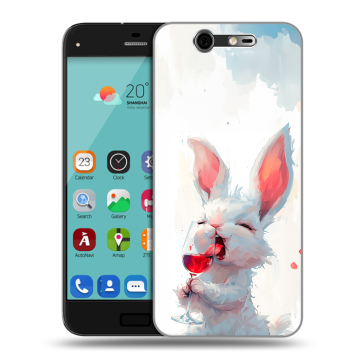 Силиконовый чехол на ZTE Blade S7 с принтом кролик зайчик Силиконовый чехол на ZTE Blade S7 с принтом кролик зайчик