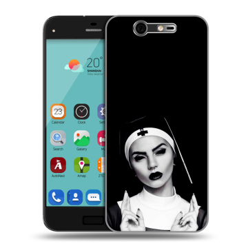 Силиконовый чехол на ZTE Blade S7 с принтом монашка Силиконовый чехол на ZTE Blade S7 с принтом монашка