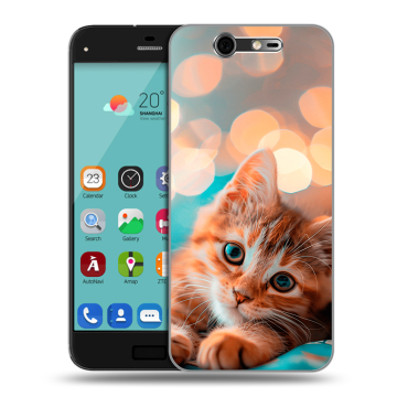 Силиконовый чехол на ZTE Blade S7 с принтом котик Силиконовый чехол на ZTE Blade S7 с принтом котик