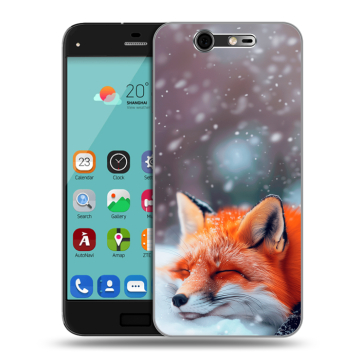 Силиконовый чехол на ZTE Blade S7 с принтом лиса Силиконовый чехол на ZTE Blade S7 с принтом лиса