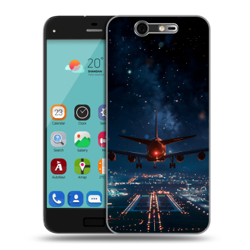 Силиконовый чехол на ZTE Blade S7 с принтом самолет Силиконовый чехол на ZTE Blade S7 с принтом самолет