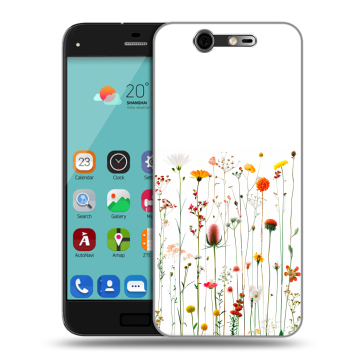 Силиконовый чехол на ZTE Blade S7 с принтом цветы Силиконовый чехол на ZTE Blade S7 с принтом цветы