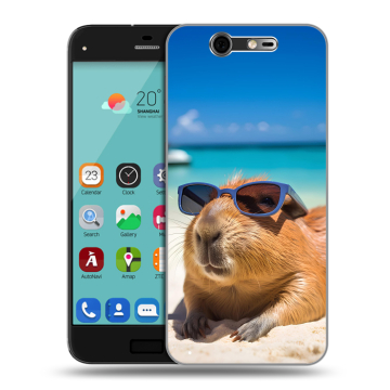 Силиконовый чехол на ZTE Blade S7 с принтом Капибара
