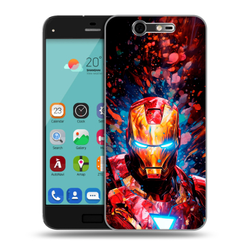 Силиконовый чехол на ZTE Blade S7 с принтом Железный человек Ironman Силиконовый чехол на ZTE Blade S7 с принтом Железный человек Ironman