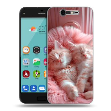 Силиконовый чехол на ZTE Blade S7 с принтом котята котики Силиконовый чехол на ZTE Blade S7 с принтом котята котики