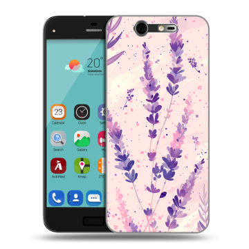 Силиконовый чехол на ZTE Blade S7 с принтом цветы лаванда Силиконовый чехол на ZTE Blade S7 с принтом цветы лаванда