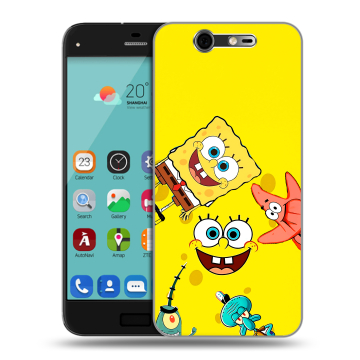 Силиконовый чехол на ZTE Blade S7 с принтом Спанч боб Спанчбоб