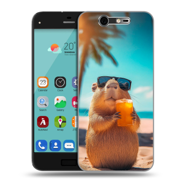 Силиконовый чехол на ZTE Blade S7 с принтом Капибара Силиконовый чехол на ZTE Blade S7 с принтом Капибара