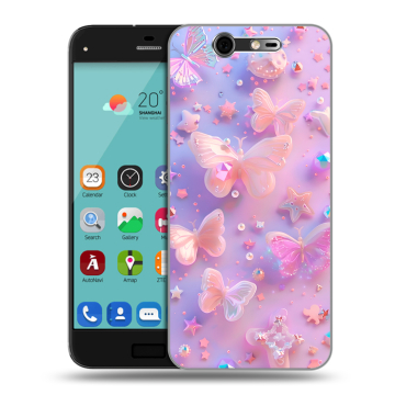 Силиконовый чехол на ZTE Blade S7 с принтом Бабочки Силиконовый чехол на ZTE Blade S7 с принтом Бабочки