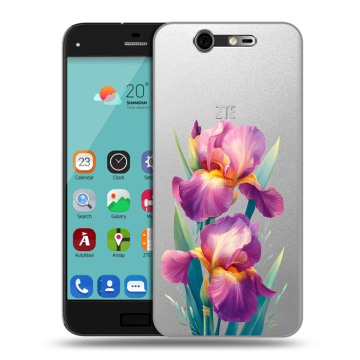 Силиконовый чехол на ZTE Blade S7 с принтом Цветы орхидеи