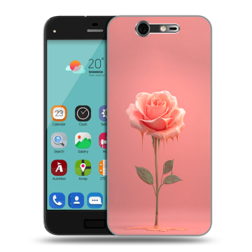 Силиконовый чехол на ZTE Blade S7 с принтом Розовая роза