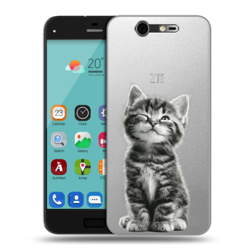 Силиконовый чехол на ZTE Blade S7 с принтом Котенок Силиконовый чехол на ZTE Blade S7 с принтом Котенок