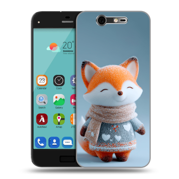 Силиконовый чехол на ZTE Blade S7 с принтом Лиса