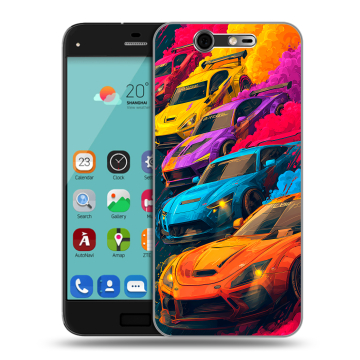 Силиконовый чехол на ZTE Blade S7 с принтом Тачки