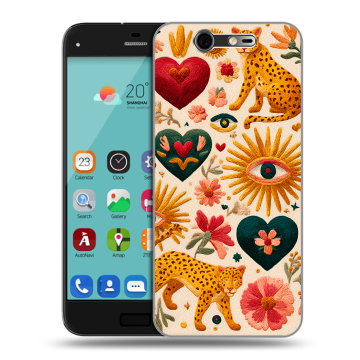 Силиконовый чехол на ZTE Blade S7 с принтом Модный принт
