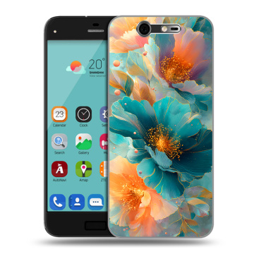 Силиконовый чехол на ZTE Blade S7 с принтом Цветы