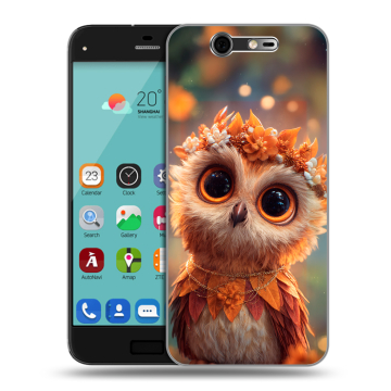 Силиконовый чехол на ZTE Blade S7 с принтом Милая сова