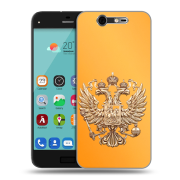 Силиконовый чехол на ZTE Blade S7 с принтом Герб Флаг России
