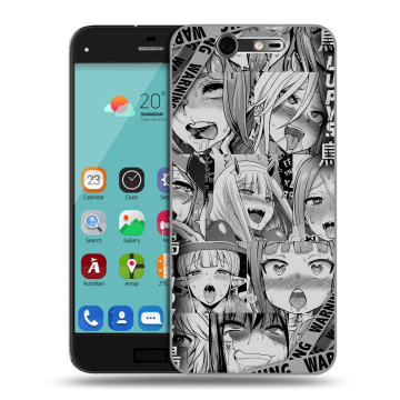 Силиконовый чехол на ZTE Blade S7 с принтом Ahegao Ахегао Аниме