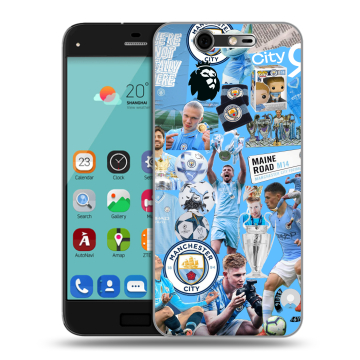 Силиконовый чехол на ZTE Blade S7 с принтом Man City Манчестер Сити