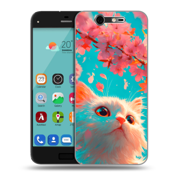 Силиконовый чехол на ZTE Blade S7 с принтом Красивый кот