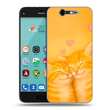 Силиконовый чехол на ZTE Blade S7 с принтом Милые котята Силиконовый чехол на ZTE Blade S7 с принтом Милые котята
