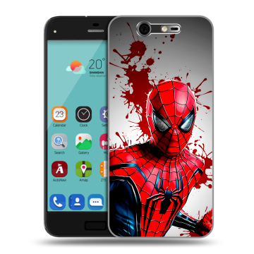 Силиконовый чехол на ZTE Blade S7 с принтом Spiderman Человек паук Силиконовый чехол на ZTE Blade S7 с принтом Spiderman Человек паук