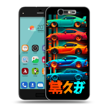 Силиконовый чехол на ZTE Blade S7 с принтом машины тачки