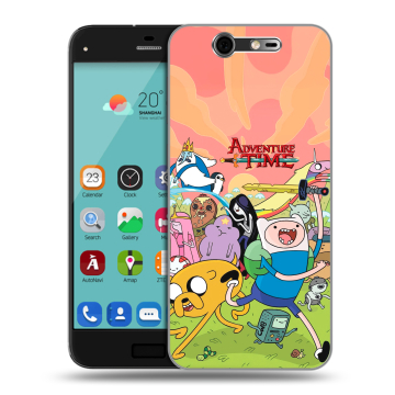 Силиконовый чехол на ZTE Blade S7 с принтом Adventure time Время приключений
