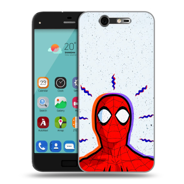Силиконовый чехол на ZTE Blade S7 с принтом Spiderman Человек паук