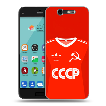 Силиконовый чехол на ZTE Blade S7 с принтом Флаг Герб СССР