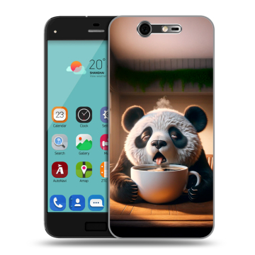 Силиконовый чехол на ZTE Blade S7 с принтом смешная панда Силиконовый чехол на ZTE Blade S7 с принтом смешная панда